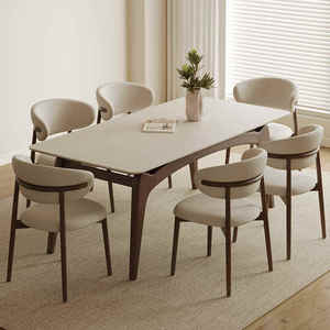 Juego <span class=keywords><strong>de</strong></span> Mesa <span class=keywords><strong>de</strong></span> Comedor Moderno <span class=keywords><strong>de</strong></span> <span class=keywords><strong>Madera</strong></span> Sólida para 6 Personas, <span class=keywords><strong>de</strong></span> Lujo, para Comedor, Hotel, Hogar, Precios al por Mayor - Product Image 4