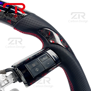 Volante Personalizzato in Fibra di Carbonio Forgiata con Display LED per Chrysler 300 300c - Product Image 5