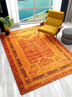 Tapis en laine tissé à motif géométrique de style pastoral, prix de gros fournisseur chinois, pour salon, chambre et bureau