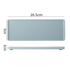 Bandeja de tocador de cerámica rectangular pequeña para encimera de baño y cocina, bandeja de jabón, juegos de baño - Product Image 6