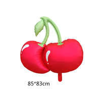 Ballon en aluminium en forme de cerise avec nœud, qualité supérieure, pour décoration de fête aux fruits sucrés - Grande Vente
