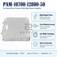 Module amplificateur de puissance RF GaN double canal 50W 10,7-11,7 GHz 11,8-12,8 GHz bande Ku pour SATCOM VSAT Radar