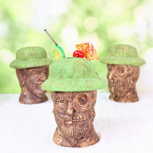 American Bar Creative Tiki Cup Hawaiian Ceramic Skulls Two Face Cocktail Glass Tiki Mug Beer Mug - Product Image 1