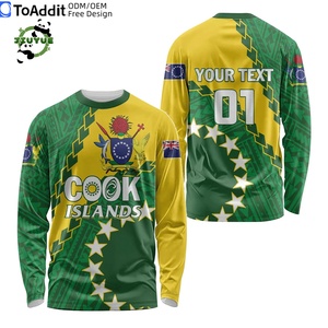 Nouveautés en gros de Chine : T-shirt personnalisé pour homme à col rond, thème Rugby des Îles Cook - Les Kukis sont les champions ! - Product Image 1