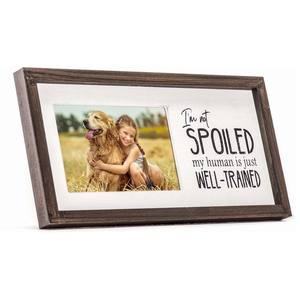 Non <span class=keywords><strong>sono</strong></span> le zampe di cane viziate segni d'arte da parete in legno Regali proprietari di cani da compagnia segno rustico in legno segno rustico cornice rustica decorazione camera da letto - Product Image 3
