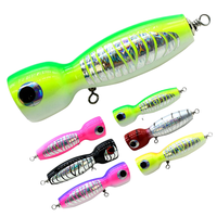 Leurre de surface Popper pour la pêche au maquereau, au bar, à la truite et au tilapia en eau salée 115MM 45G