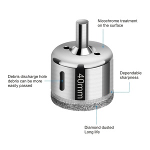 Steel 6-50mm Diamond <strong>Drill</strong> <strong>Bits</strong> 15pcs Hole Saw Set Vacuum Brazed for Glass Ceramic Granite Hollow Core <strong>Extractor</strong> Remover Tool - Product Image 3