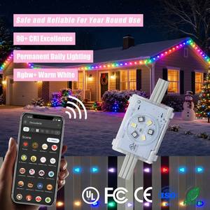 48V Rgbw Pixel <b>Point</b> <b>Lights</b> 400ft 500ft IP68 Waterproof Permanent Outdoor Christmas Decorative Lighting for Residential - Product Image 1