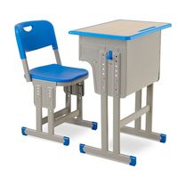Ensemble de bureau et chaise ergonomiques pour enfants avec boîte de rangement et crochet, table d'étude réglable, siège durable, mobilier de classe