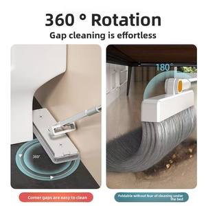 Set sapu pembersih rumah tangga 2-in-1, sapu penyapu wol lembut ajaib, sapu penebal penambah debu Toilet, penyeka bulu - Product Image 6