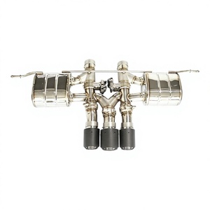 ระบบท่อไอเสียวาล์วทรอนิกส์ Vortex SS304 สแตนเลสสตีล สำหรับรถ Porsche Cayenne แบบสามทางออกกลาง เพิ่มประสิทธิภาพการแข่งขัน - Product Image 1