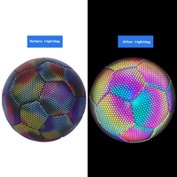 Ballon de Foot Lumineux et Réfléchissant qui Brille la Nuit, Taille 5, Personnalisable avec Logo