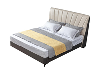 Lit double de luxe italien 1.8m réglable 1.5m lit en cuir 2m lit rembourré cadre en bois stockage pour la maison hôtel chambre utilisation