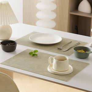 Mantel individual de estilo occidental, mantel nórdico aislante del calor, color sólido, lavable a máquina, para uso con tazas de café - Product Image 2