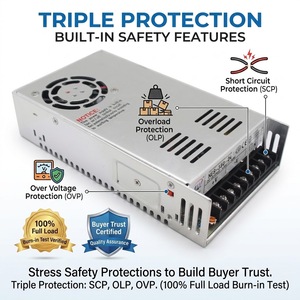 Alimentatore switching a uscita singola NES serie 350 da 350W, convertitore AC/DC da 110V/<span class=keywords><strong>220V</strong></span> a <span class=keywords><strong>12V</strong></span>/24V/48V, driver LED industriale - Product Image 4