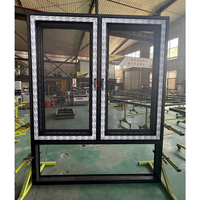 Ventana Abatible de Aluminio con Rotura de Puente Térmico, Estilo Alemán, Eficiente Energéticamente, para Exteriores, Resistente a Huracanes, Certificación CE