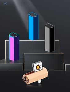Nouvel Arrivage – <span class=keywords><strong>Mini</strong></span> Torche Personnalisable avec Logo, <span class=keywords><strong>Rechargeable</strong></span> USB, Coupe-Vent, Durable, Porte-clés Allume-Cigare, Cadeaux d'Affaires, Plusieurs Couleurs pour Cigarettes - Product Image 6