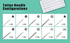 50ชิ้นเข็มสักแบบใช้แล้วทิ้งแบบดั้งเดิมเลือกโดยรวมวัสดุสแตนเลสสำหรับศิลปะบนเรือนร่างและการสัก - Product Image 4
