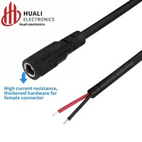 Cable de Extensión de Alimentación de Cobre Puro Engrosado con Conector DC Macho-Hembra y Cables Macho y Hembra 5521/25 mm Sin Aislamiento