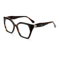 Gafas de Acetato Puro para Mujer, Montura Completa, Diseño Moderno, Uso Diario, Logotipo Personalizado, Precio de Fábrica 1002