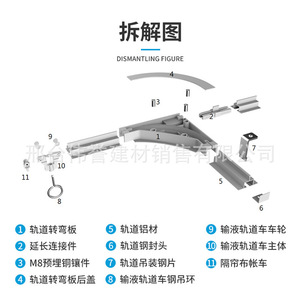 Aluminum Alloy Curtain <b>Track</b> U Shape Invisible <b>Track</b> For Hospital Ward Ceiling Easy Installation Polishing Surface - Product Image 5