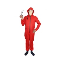 Disfraz de la casa de papel para hombres y mujeres, mono rojo, Cosplay de Halloween, Money Heist