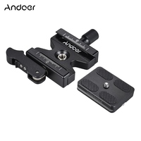 Pince de fixation rapide et plaque de dégagement rapide en alliage d'aluminium CL-50LS avec trou de levier réglable, compatible, vente en gros