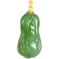 Pendentif en jade Hetian vert vieilli en forme de chou avec chaîne en bambou, collier sportif en jade naturel pour femme