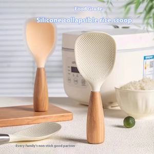 Cuchara de cocina antiadherente de silicona resistente a altas temperaturas, utensilio de cocina, 1 unidad, venta al por mayor - Product Image 4