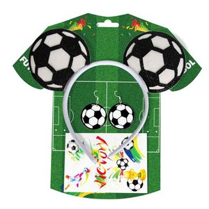 US-Canada-Mexico for Football Theme Fan Merchandise Three-Piece Set Headband Earrings Tattoo Stickers Cheering Props - Product Image 3