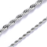2025 Offre Spéciale haute qualité en acier inoxydable or torsion collier Hip Hop chaînes à la mode chrétien inspiré bijoux pour cadeaux