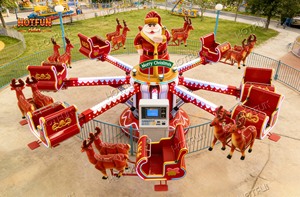 Manège d'aviation à commande autonome 16 places pour extérieur, thème Noël, pour parcs d'attractions et fêtes foraines, à vendre - Product Image 3