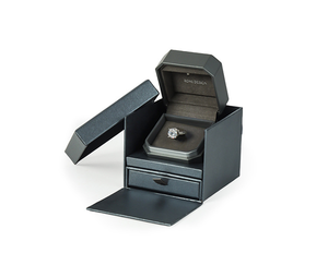 Nuevo Estuche de Joyería de Lujo con Acabado en Laca de Piano y Diseño de Diamantes de Colores para Anillos, Collares y Pendientes - Product Image 2