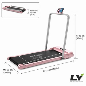 Caminadora Eléctrica Silenciosa para Debajo del Escritorio, 2.0HP, Plataforma Plana para Caminar, para Uso en Casa u Oficina - Product Image 4