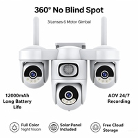 Caméra de sécurité solaire 2026 AG623SR Vision nocturne couleur Détection humaine IA Suivi automatique Enregistrement PTZ 360° AOV Extérieur