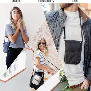 กระเป๋าคล้องคอ RFID รุ่น Gear กระเป๋าเดินทางแบบดั้งเดิมพร้อมสายสะพายข้างปรับได้ ป้องกันการโจรกรรม กระเป๋าใส่โทรศัพท์ - Product Image 4