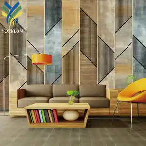 YKMM 184定制3D 4D 16D金色几何纹理现代壁画壁纸墙饰