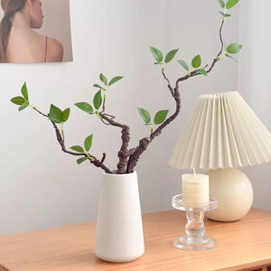Paquete de varias piezas de flores de seda y plantas verdes artificiales para decoración de bodas y hogar - Product Image 4