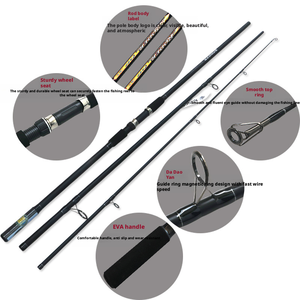 <span class=keywords><strong>Canne</strong></span> à pêche spinning en carbone articulée en 3 sections, action rapide moyenne, guides en céramique, poignée composite, pour la pêche aux leurres en eau douce et salée, <span class=keywords><strong>carpe</strong></span> - Product Image 4