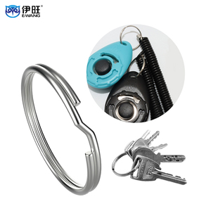 Custom Logo Stainless Steel Split <b>Keyring</b> Wholesale Metal Keychain Ring for Promotional Gifts - Product Image 1