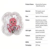 Jouet de bain personnalisé à LED flottant, mignon, réutilisable, en PU+ABS, imprimé en typographie, activé par la lumière, pour piscine, baignoire, animaux marins, poissons, dauphins