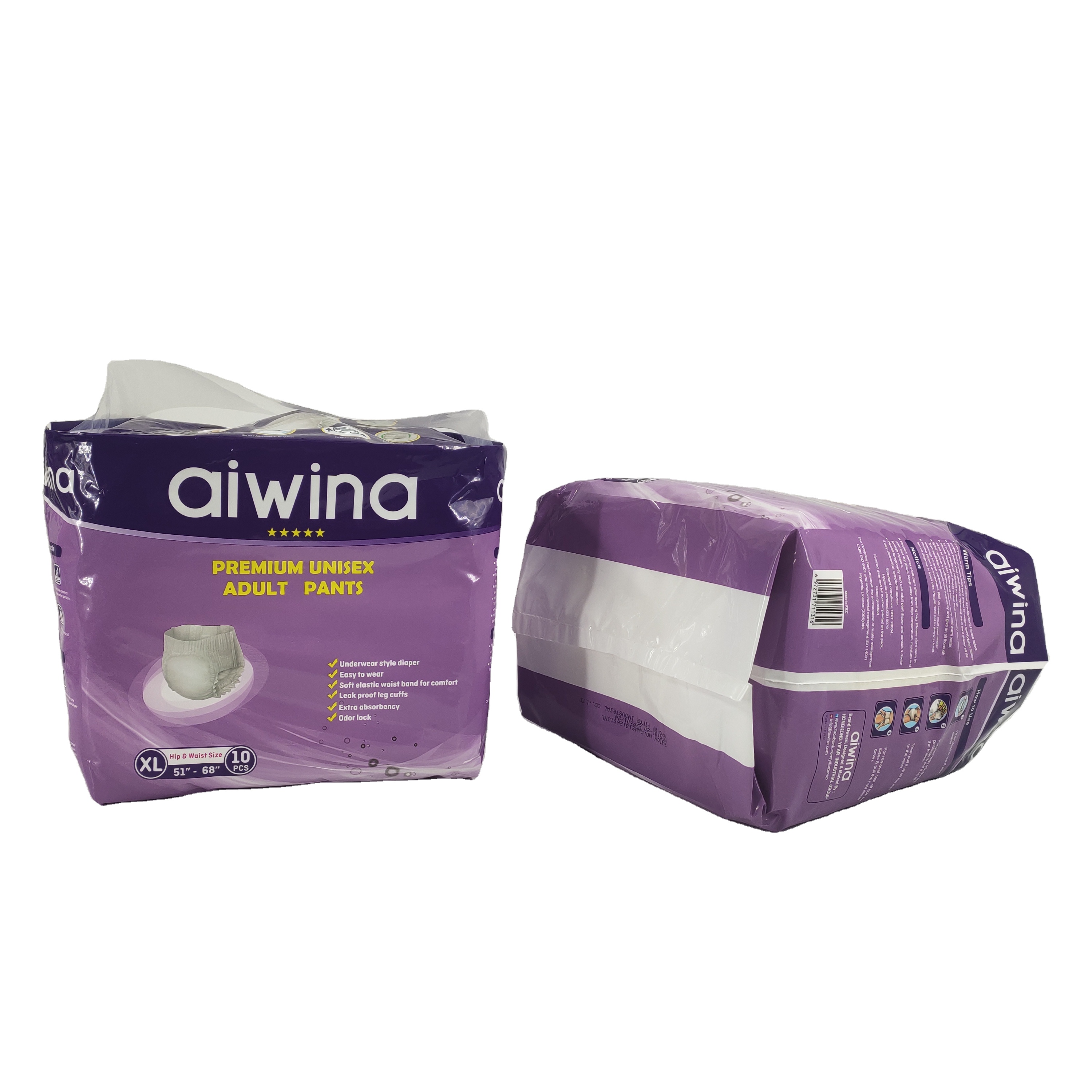 Лидер продаж, брендовые гидрофильные супер мягкие одноразовые подгузники из хлопка для взрослых от поставщика штанов aiwin, в наличии