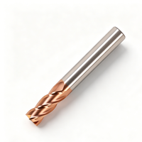Fraise à 4 dents en carbure de tungstène 55HRC, revêtement TiCN, outils de fraisage