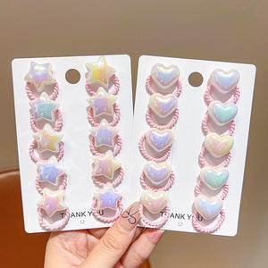 Accessoires de cheveux de style coréen, élastiques à cheveux en plastique/résine pour bébé, haute élasticité, durables, ne blessent pas les cheveux des enfants - Product Image 3