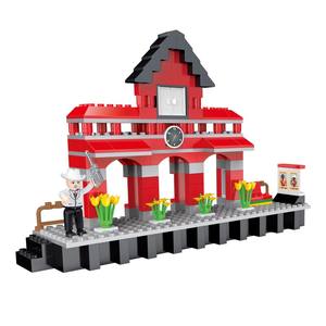 COGO 464 pièces, ensembles <span class=keywords><strong>de</strong></span> trains 3D, <span class=keywords><strong>gare</strong></span> ferroviaire, blocs <span class=keywords><strong>de</strong></span> construction, jouets pour enfants - Product Image 4