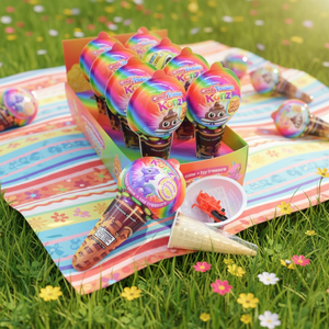 Fabrika OEM 24 adet 15G meyveli sakızlı şekerler özelleştirilmiş bireysel sarılmış şeker Gummies sürpriz yumurta oyuncaklar - Product Image 5