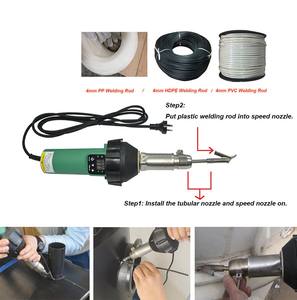 <span class=keywords><strong>Pistola</strong></span> de soldadura de plástico de aire caliente con pantalla Digital de 1600 vatios, <span class=keywords><strong>pistola</strong></span> de aire caliente de <span class=keywords><strong>polipropileno</strong></span> eléctrica de grado Industrial, <span class=keywords><strong>pistola</strong></span> de soldadura de mano - Product Image 4