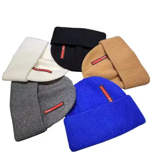 Chapéus de malha de marca de luxo chapéu de lã de alta qualidade unissex designer de inverno bonés frios gorro masculino