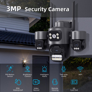 ICSee Triple Lens 3MP Wireless WiFi PTZ <b>Camera</b> Full Color HD <b>IP</b> <b>Camera</b> Outdoor Waterproof With Night Vision And Voice Intercom - Product Image 5