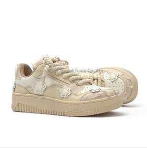 Chaussures basses en cuir véritable respirantes et tendance pour le skateboard, style décontracté et polyvalent pour couple, printemps - Product Image 3